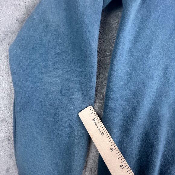 North Face Hoodie Men's Medium Blue Pullover Sweatshirt Outdoor Hiking Workout - Picture 4 of 12